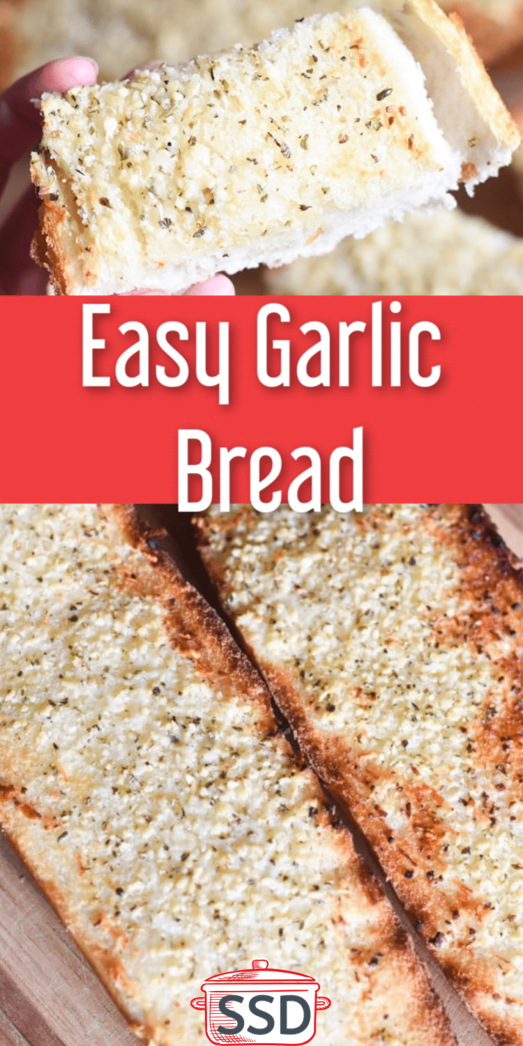 This is an easy garlic bread recipe that is the perfect side for many dishes #garlicbread #bread #homemadebread via @simplysidedishes89