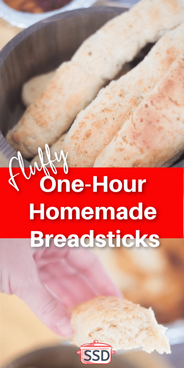 These one-hour homemade breadsticks are so easy to make and are the perfect addition to any meal! / Fast Breadsticks / Easy Breadsticks / Quick Breadsticks / Homemade Breadsticks  via @simplysidedishes89