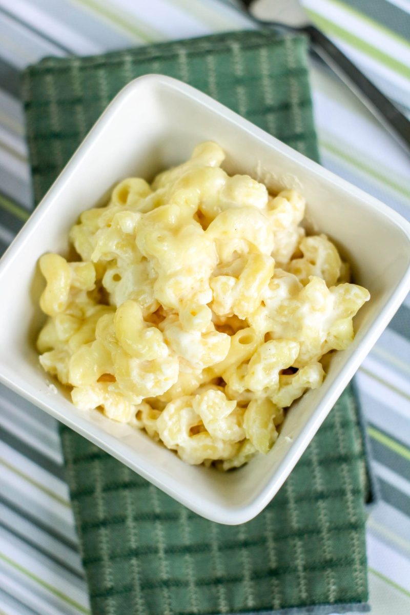 bowl of baked white cheddar mac