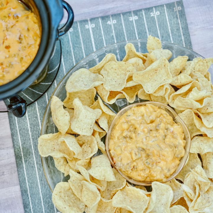 3 Ingredient Crockpot Cheese Dip with Sausage