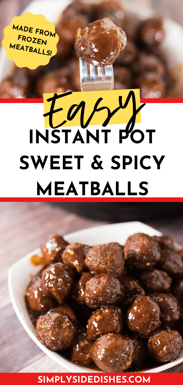 Sweet and Sour Meatballs in Instant Pot via @simplysidedishes89