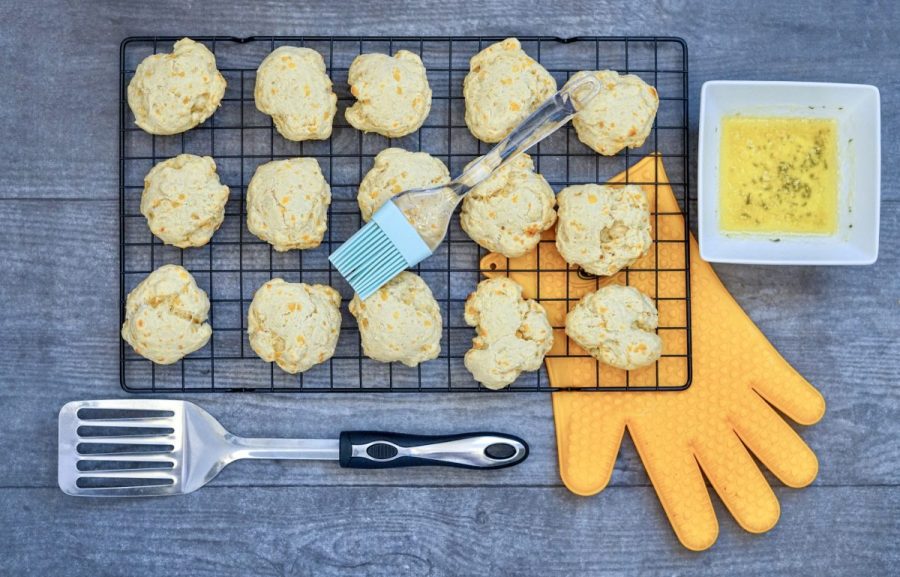 biscuits on cooling rack