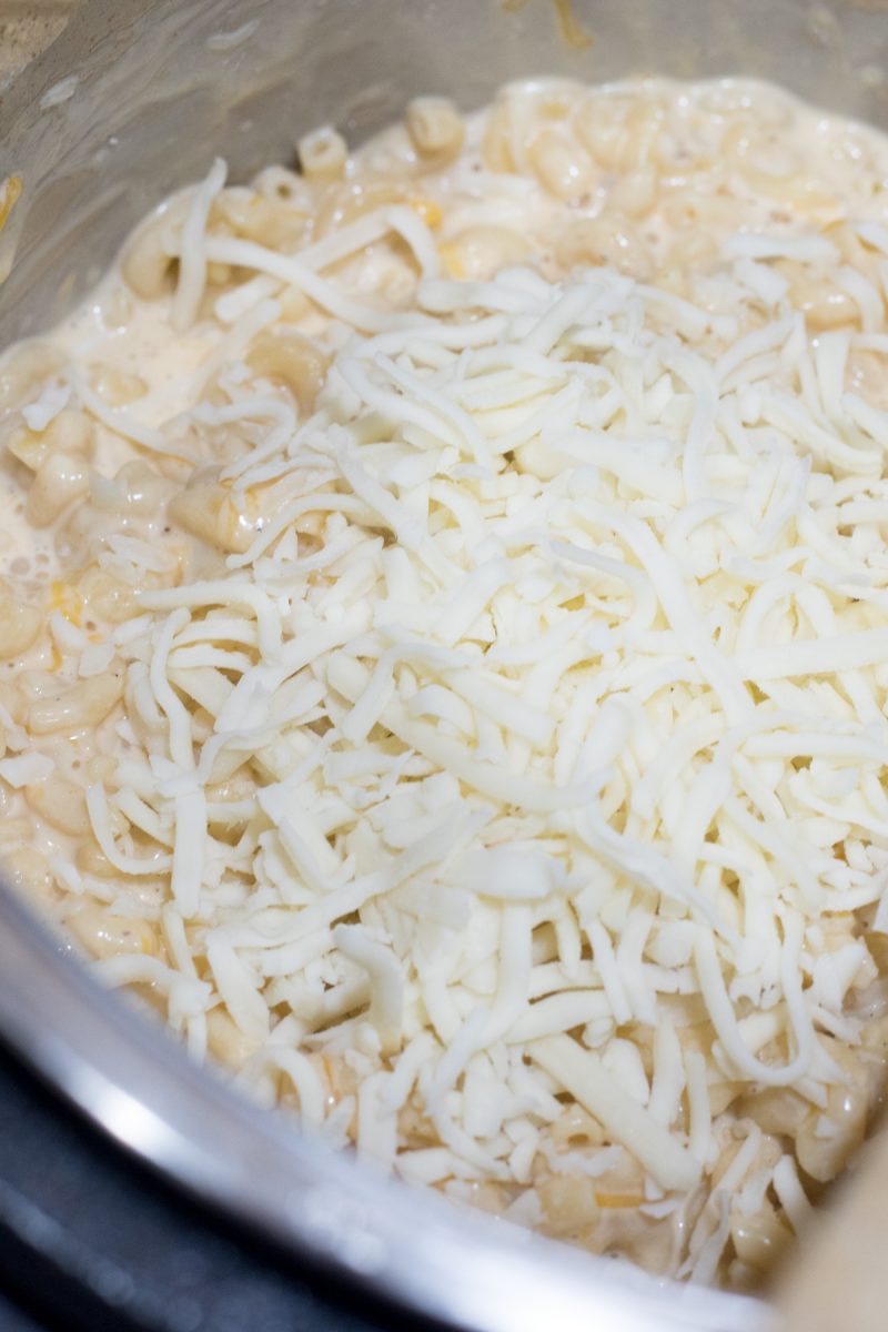 mozzarella cheese with noodles