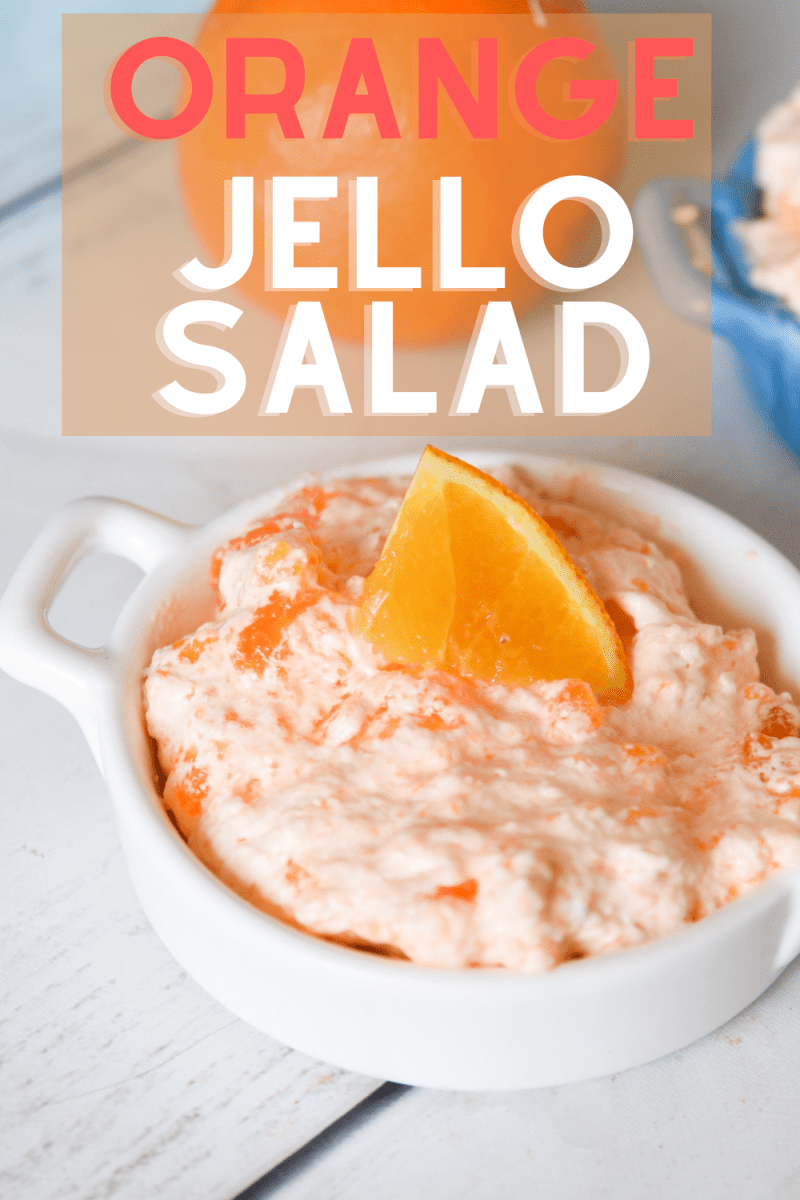 This easy orange jello salad is filled with mandarin oranges, pineapple, and whipped cream. It is the perfect easy fluff jello salad recipe! via @simplysidedishes89
