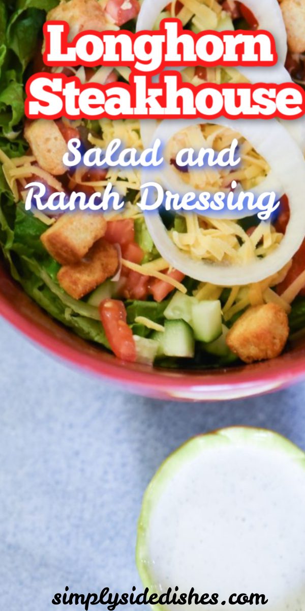 Longhorn Ranch Dressing Recipe via @simplysidedishes89