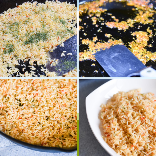rice pilaf step by step 