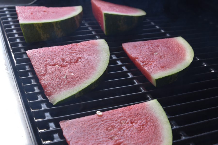 watermelon on grill
