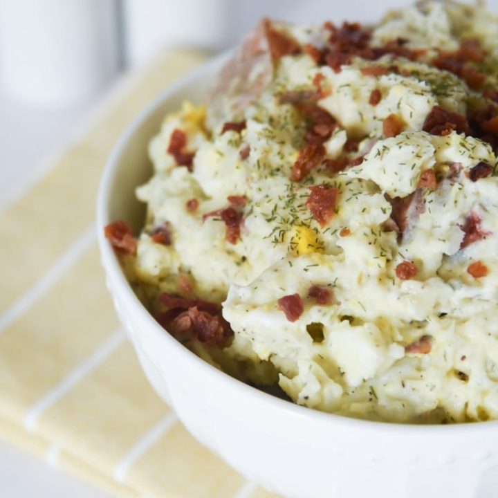 Easy Red Skin Potato Salad With Bacon Stove And Instant Pot Instructions