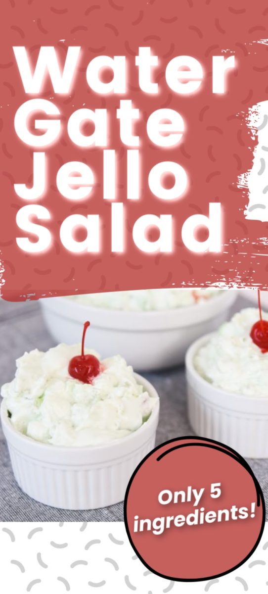 Watergate Jello Salad is an easy to prepare classic recipe. The melt in your mouth combination of Marshmallows, Pistachio Pudding, and Cool Whip is a must-try! via @simplysidedishes89