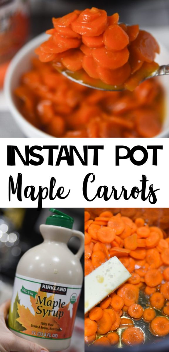 This simple Instant Pot recipe has just 5 ingredients and is the perfect side dish to many of your home-cooking favorites. These maple glazed carrots are a family favorite, even with the kids! via @simplysidedishes89