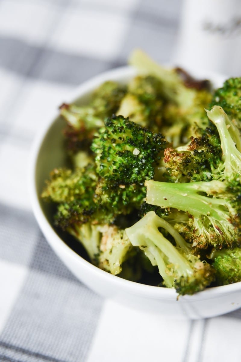 Easy Oven Roasted Broccoli with Parmesan and Garlic