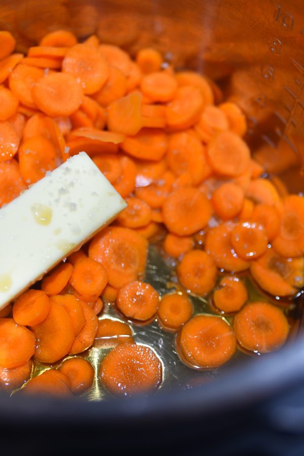 melted butter in carrots