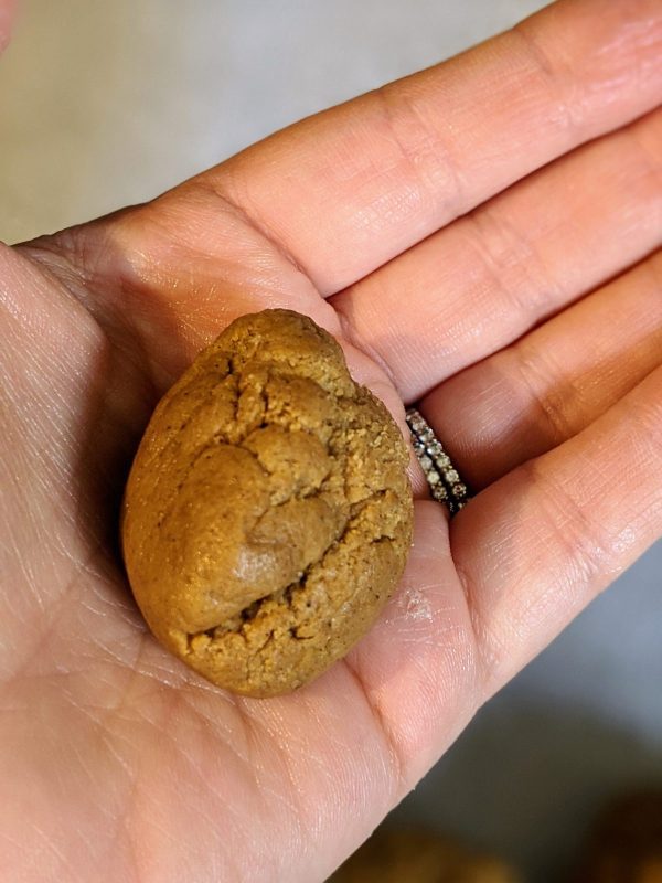 ball of ginger snap cookies