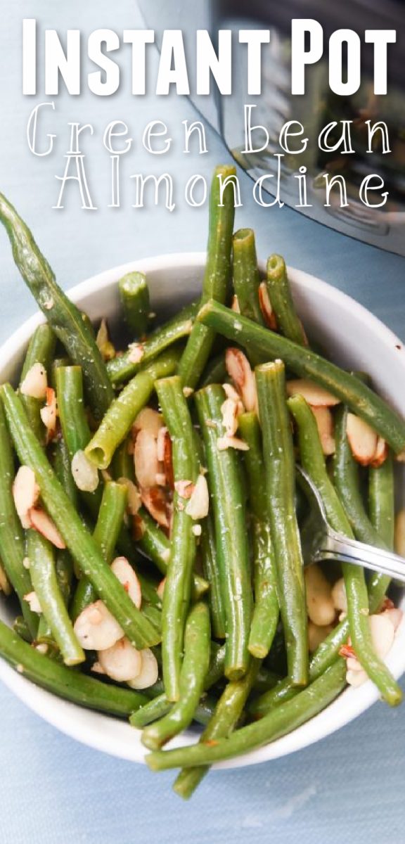 This easy Instant Pot side dish will give your dinner table a classy French twist. Try this Green Beans Almondine recipe to give your taste buds a healthy treat. via @simplysidedishes89