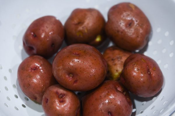 washed red potatoes