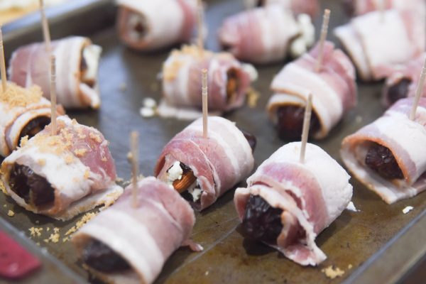 toothpick in bacon wrapped date
