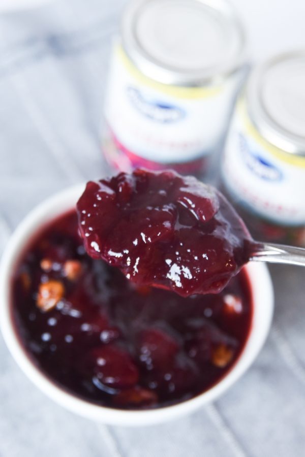spoonful of cranberry sauce