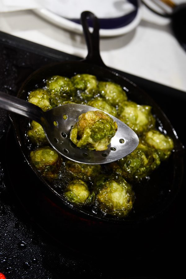 flash frying brussel sprouts