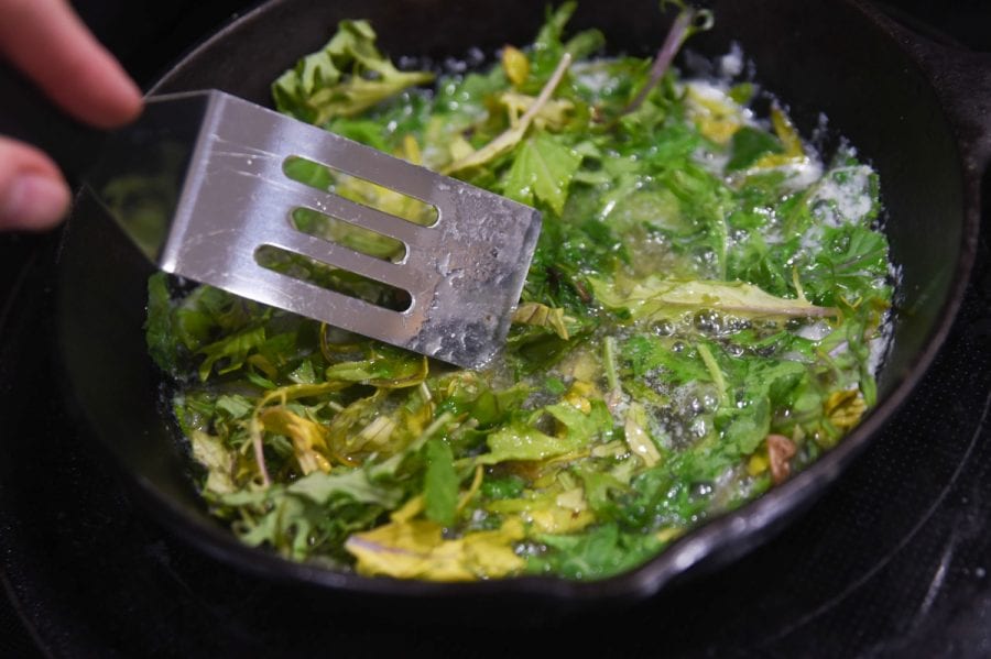 cooking kale in butter