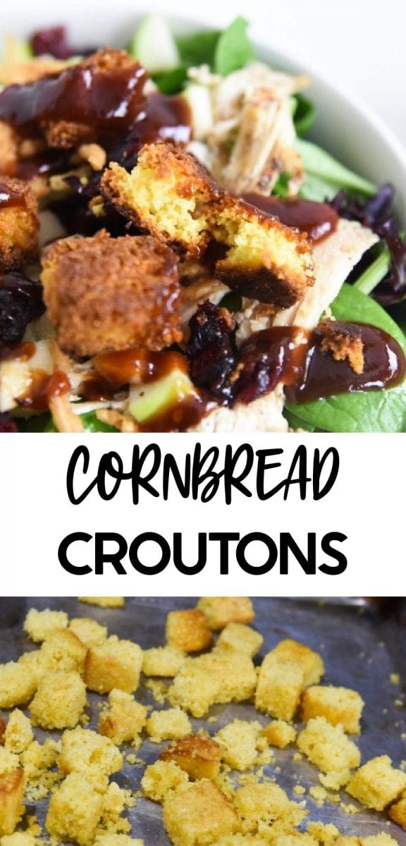 Cornbread and croutons are both crowd-favorite recipes. So we thought, why not combine the two to give you a deliciously crunchy addition to your next dish? This homemade cornbread crouton recipe is SO easy - just two main ingredients and a little salt and pepper. via @simplysidedishes89