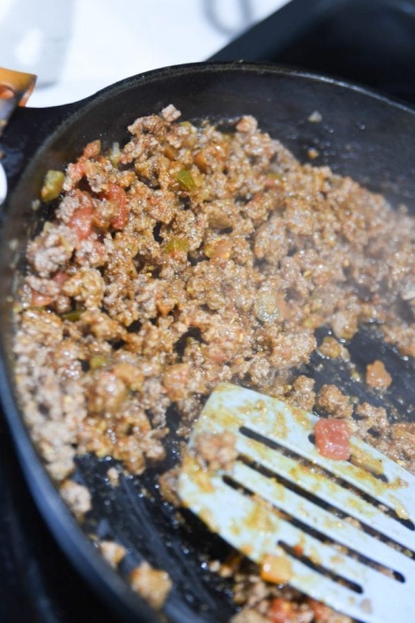 browned ground beef