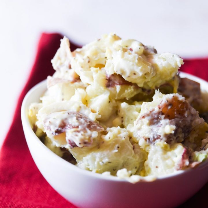 red hot and blue potato salad