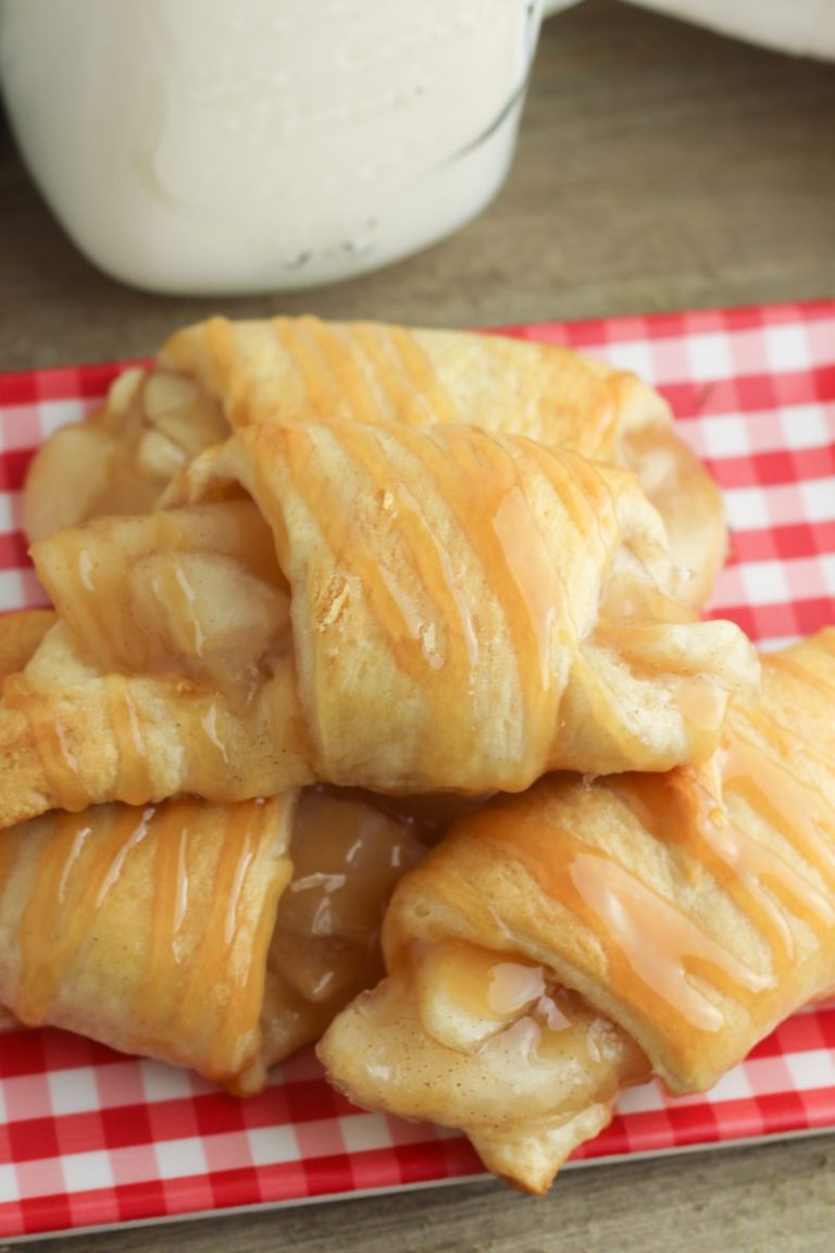 caramel apple pie crescents