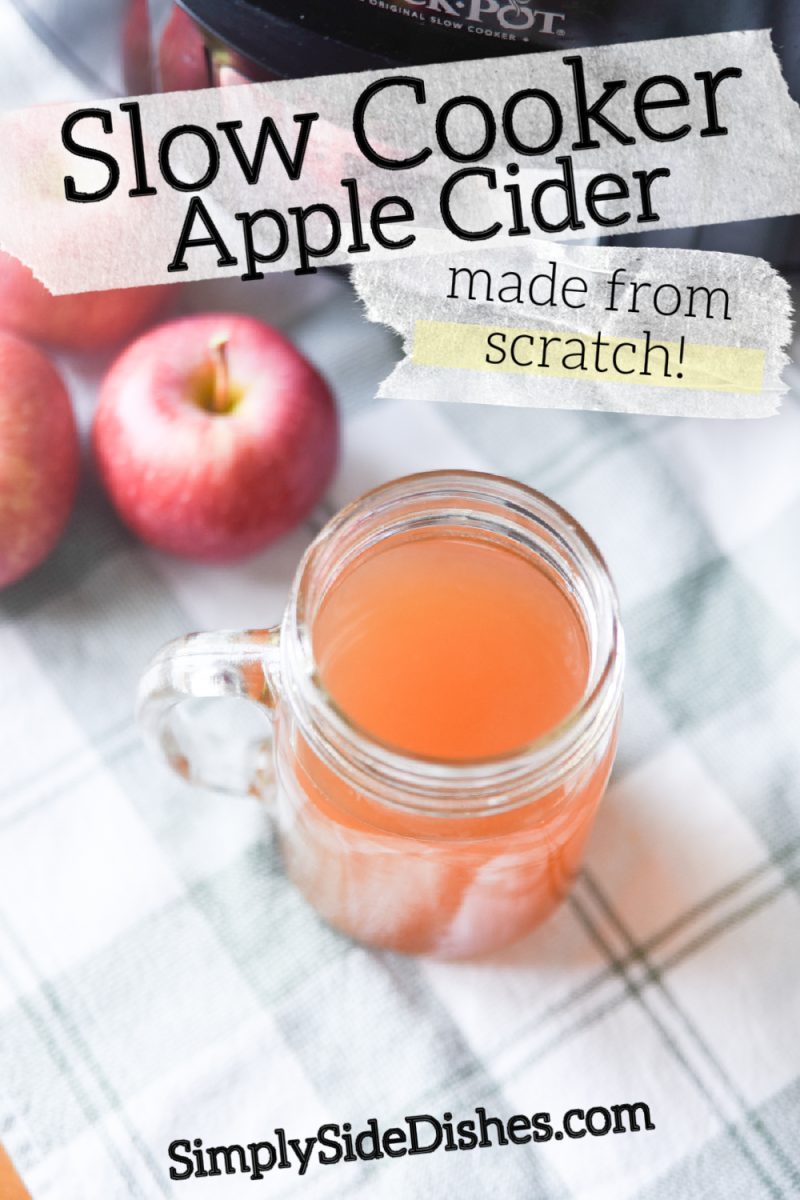 Did you know it's not very hard to make your own apple cider from SCRATCH with your own apples? It takes a bit of time, but crock pot apple cider made from scratch truly can't be beaten! You will love this recipe! via @simplysidedishes89