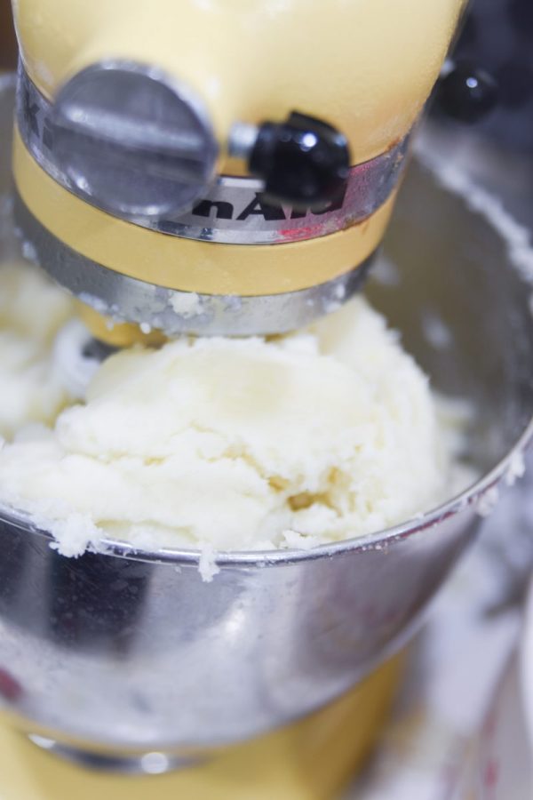 making mashed potatoes in the kitchen aid