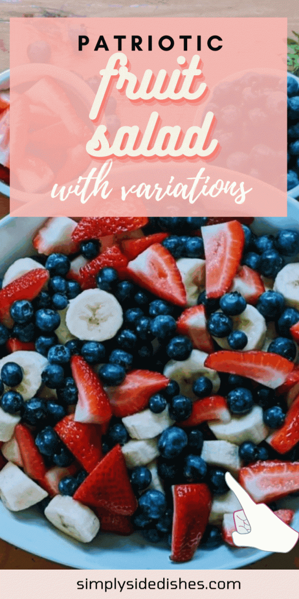 Looking for a festive and easy Fourth of July fruit salad for summer parties that the entire family will enjoy? This patriotic fruit salad is perfect! It features red, white, and blue fruits, making it the perfect addition to your Independence Day celebration. Plus, this delicious fruit salad is super easy to make - just mix together some chopped fruit and maybe a few other dressings, and you're good to go - perfect for the summer months! So why not give this patriotic fruit salad a try? Your guests will love it! via @simplysidedishes89