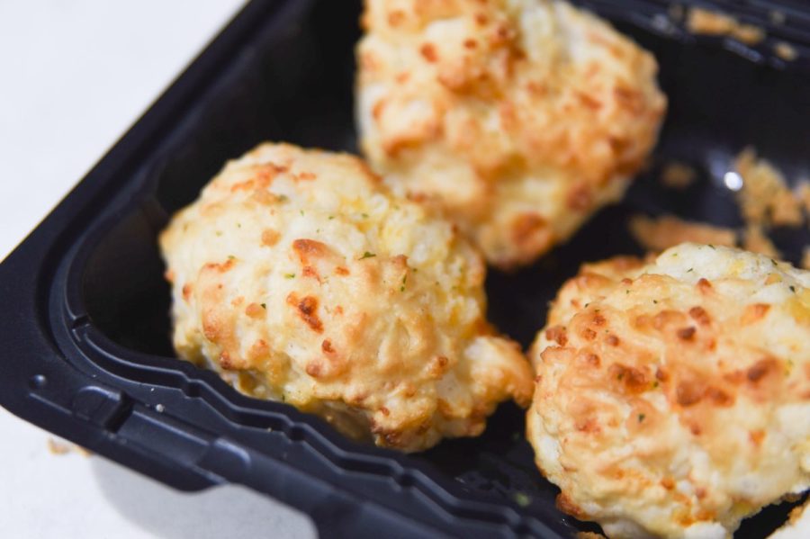 cheddar bay biscuits in container