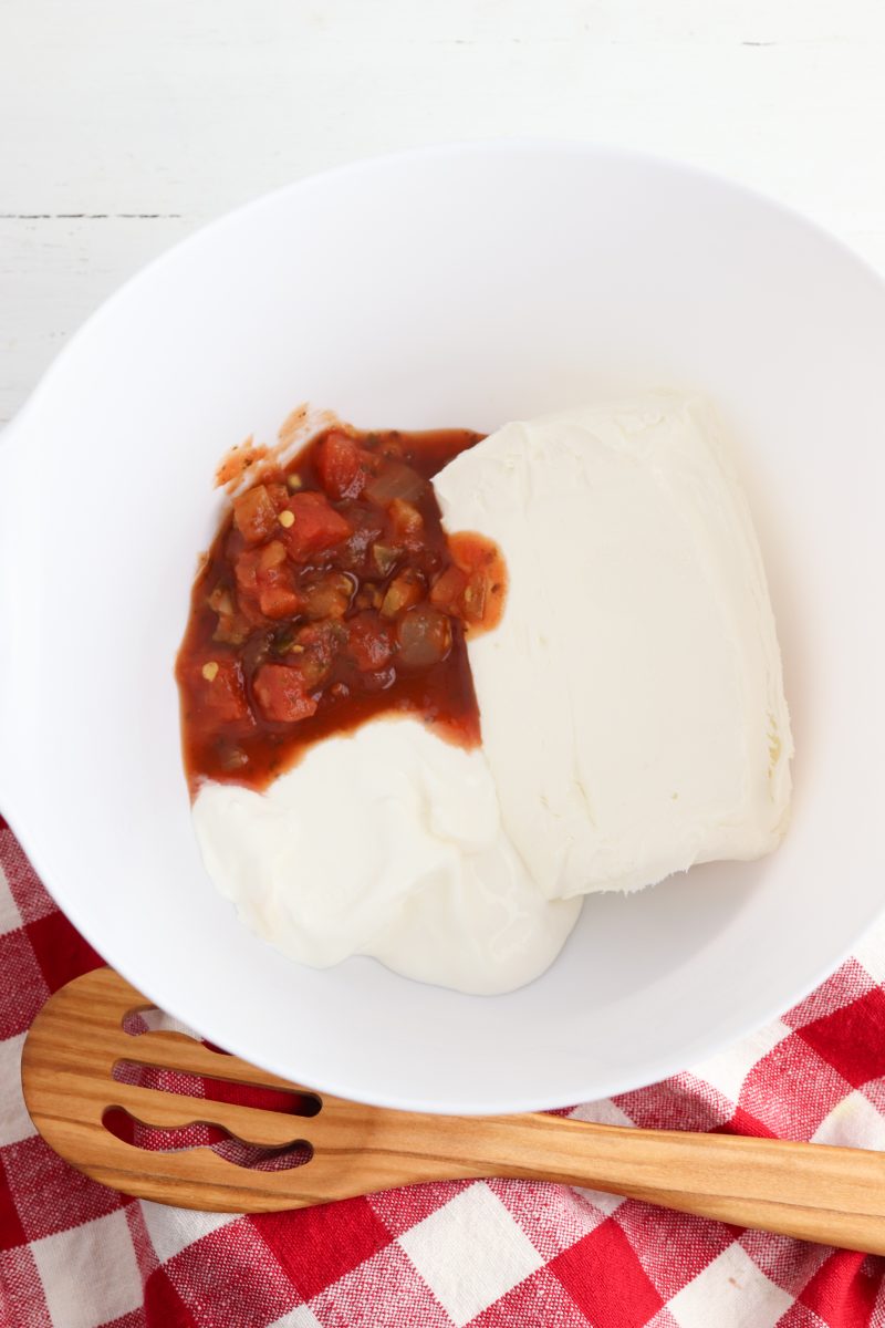 cream cheese with salsa