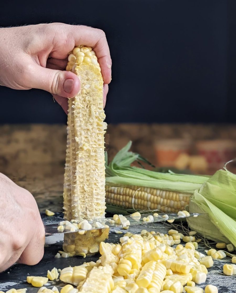 shucking corn