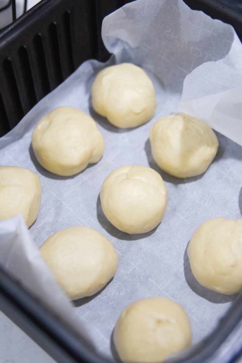 air fryer rolls - uncooked dough