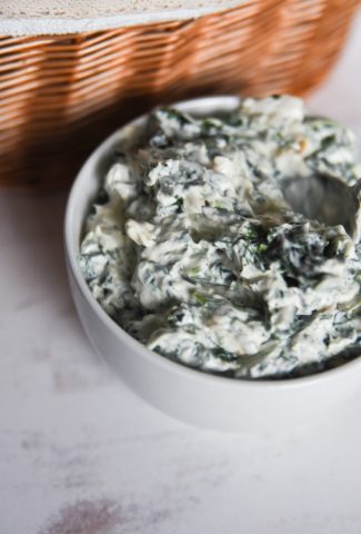 spinach dip with basket
