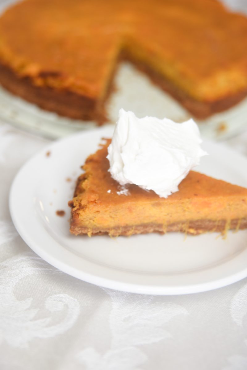 sweet potato pie with whipped topping