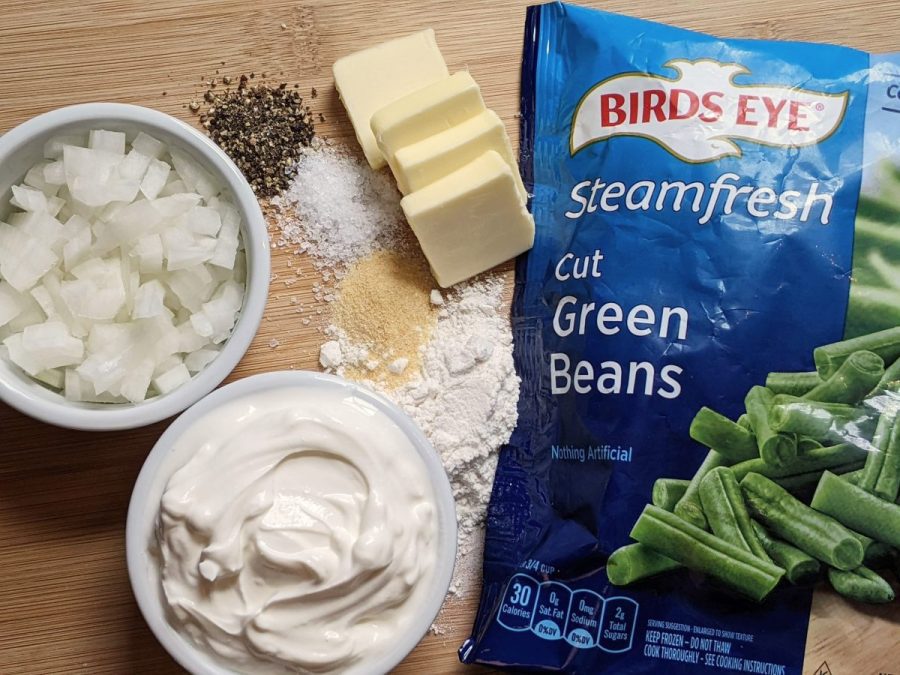 ingredients for sour cream green bean casserole