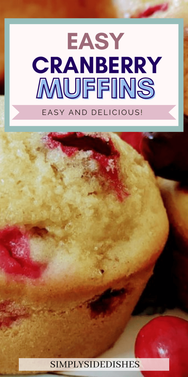 Looking for a delicious, and easy-to-make, muffin recipe? Look no further than these amazing cranberry muffins! Made with fresh cranberries, these muffins are the perfect Fall treat. Best of all, they only take 30 minutes to make! So what are you waiting for? Get baking! via @simplysidedishes89