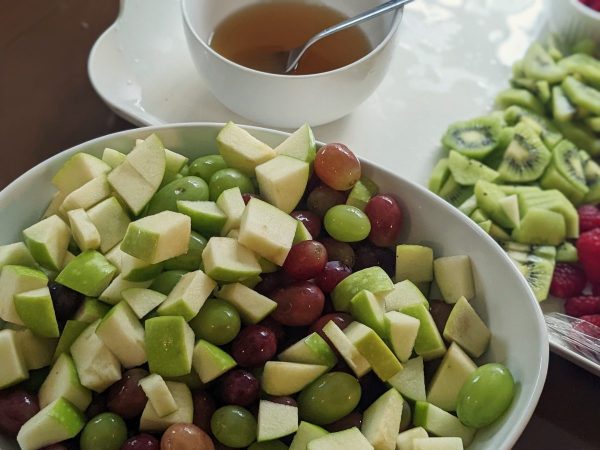 grapes and apples