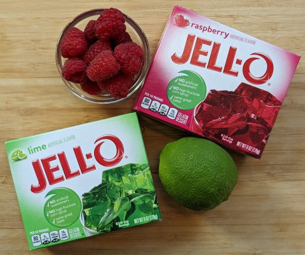 lime and raspberry jello