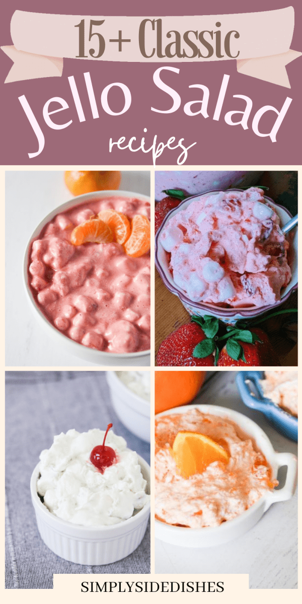 Jello salads offer a perfect combination of flavors and textures for any meal or special occasion. We've rounded up 15+ of our favorite recipes, including both savory and sweet ideas. Whatever the occasion, you're sure to find the perfect jello salad recipe here! via @simplysidedishes89