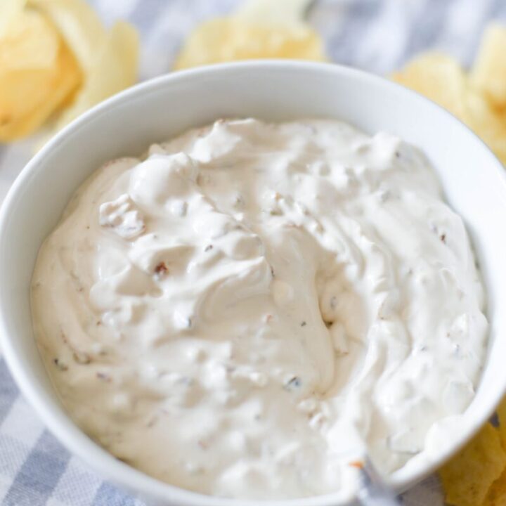 homemade sour cream and onion dip