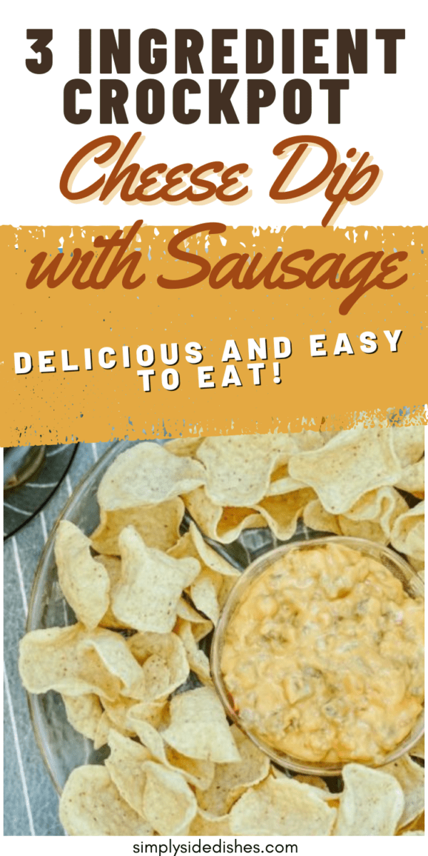 Three Ingredient Crock Pot Sausage Cheese Dip - Aldi inspired cheese dip. via @simplysidedishes89