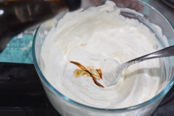 mixing worchesteshire sauce